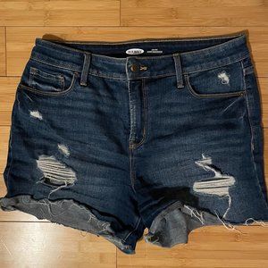 Destroyed High-Waisted Shorts